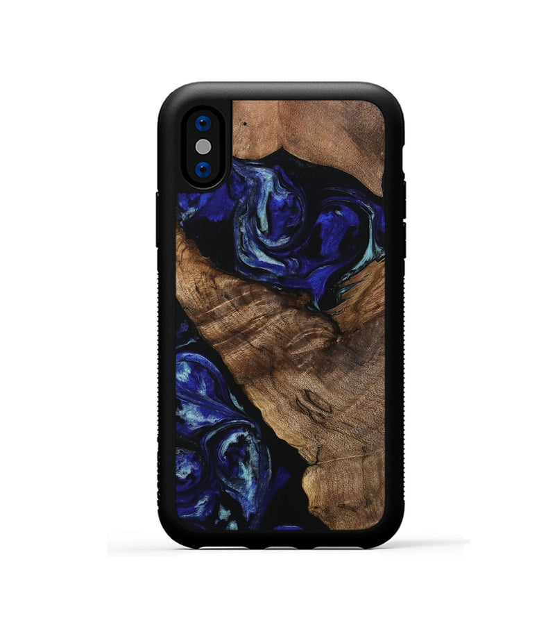 iPhone Xs Wood Phone Case - Marlen (Blue, 751469)