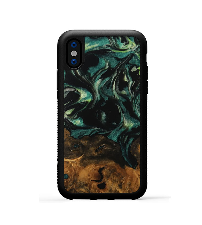 iPhone Xs Wood Phone Case - Wilber (Green, 751472)