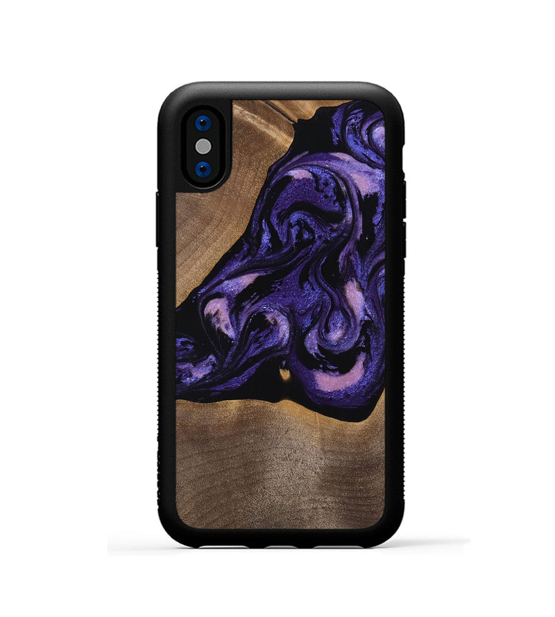 iPhone Xs Wood Phone Case - Amari (Purple, 751553)