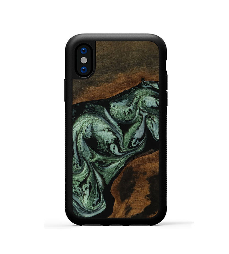 iPhone Xs Wood Phone Case - Monte (Green, 751597)