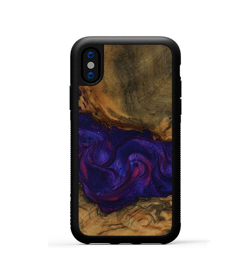 iPhone Xs Wood Phone Case - Heidy (Purple, 751636)