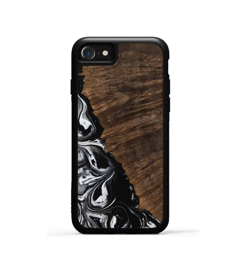 iPhone SE Wood Phone Case - Johnie (Black & White, 751728)