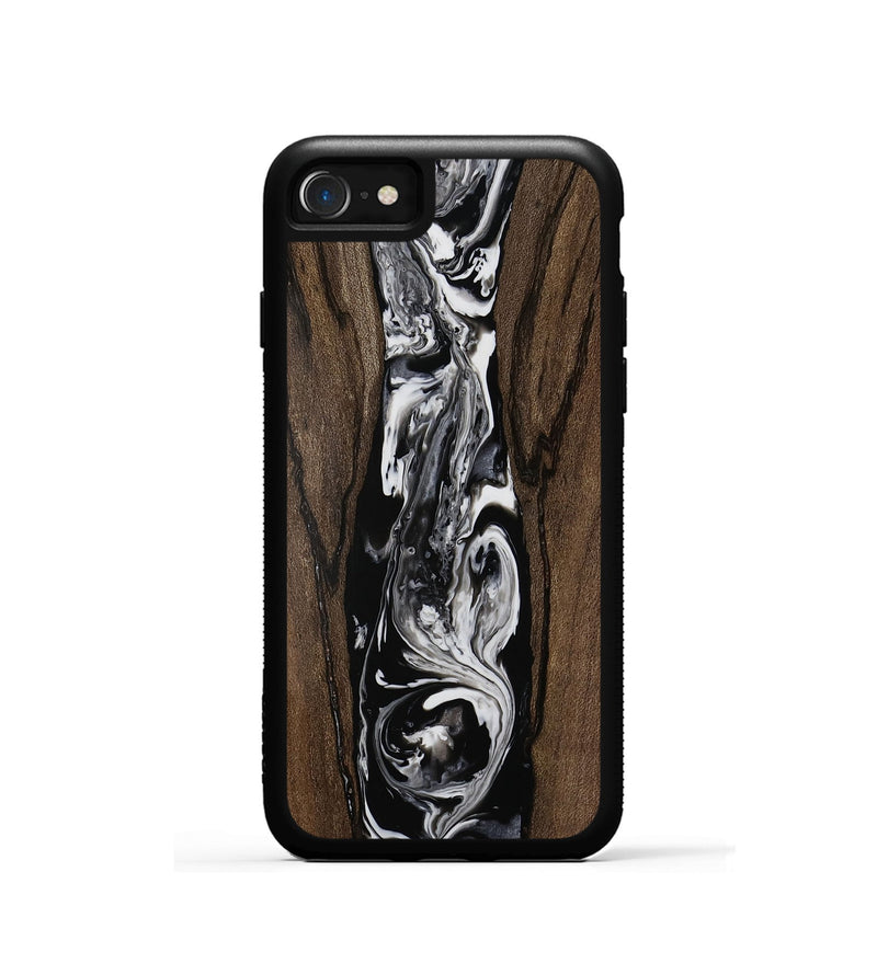 iPhone SE Wood Phone Case - Rhodes (Black & White, 751803)