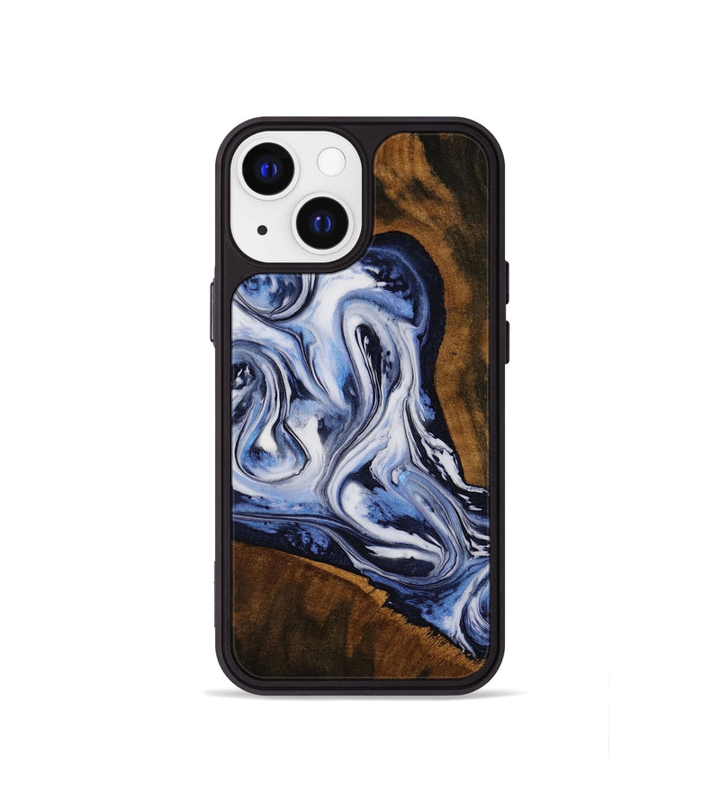 iPhone 13 mini Wood Phone Case - Vonda (Blue, 751974)