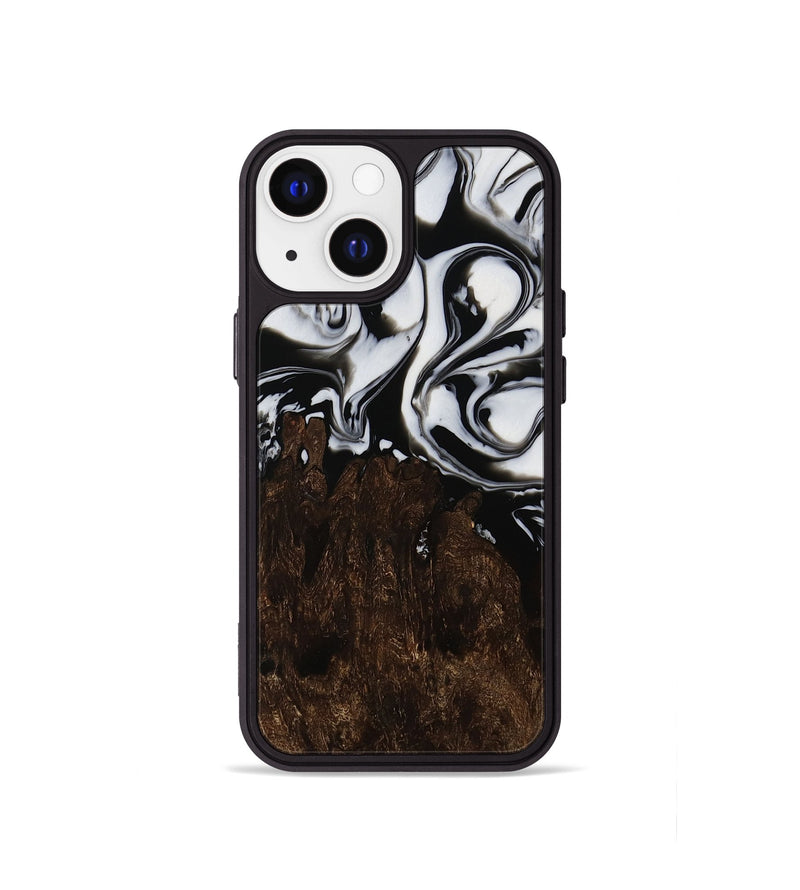 iPhone 13 mini Wood Phone Case - Dayna (Black & White, 751979)