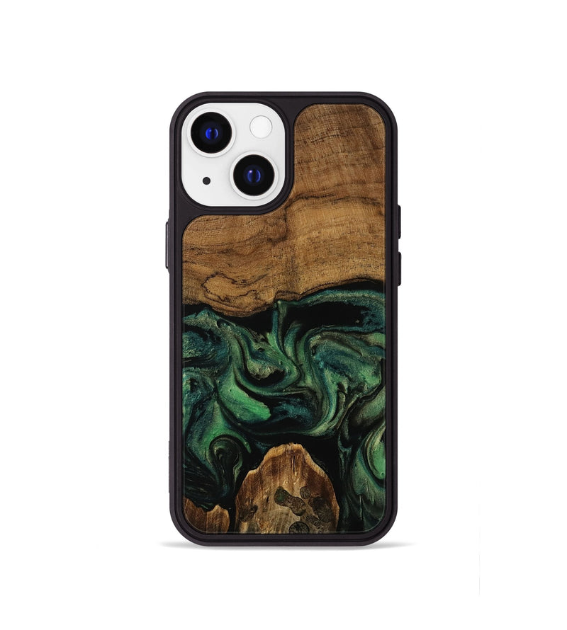 iPhone 13 mini Wood Phone Case - Darlene (Green, 751980)