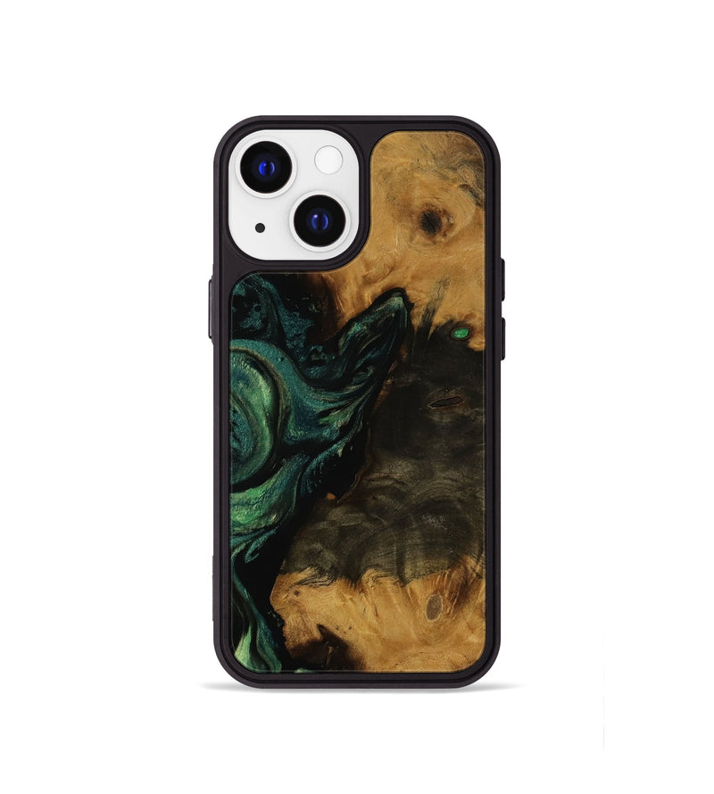 iPhone 13 mini Wood Phone Case - Kaitlin (Green, 751993)