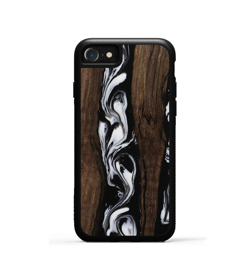 iPhone SE Wood Phone Case - Maye (Black & White, 752023)