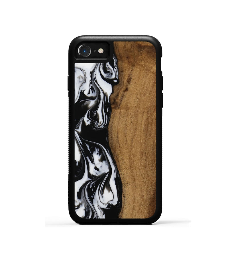 iPhone SE Wood Phone Case - Katia (Black & White, 752024)