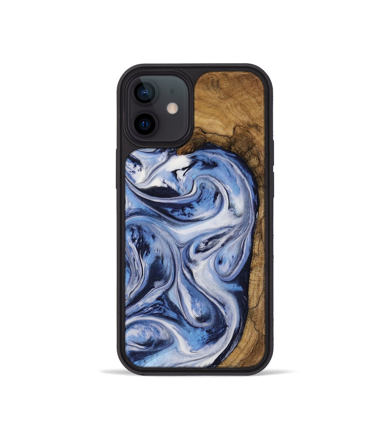 iPhone 12 mini Wood Phone Case - Shayla (Blue, 752053)