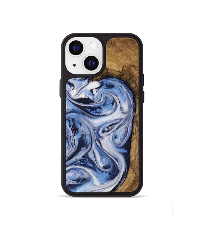 iPhone 13 mini Wood Phone Case - Shayla (Blue, 752053)