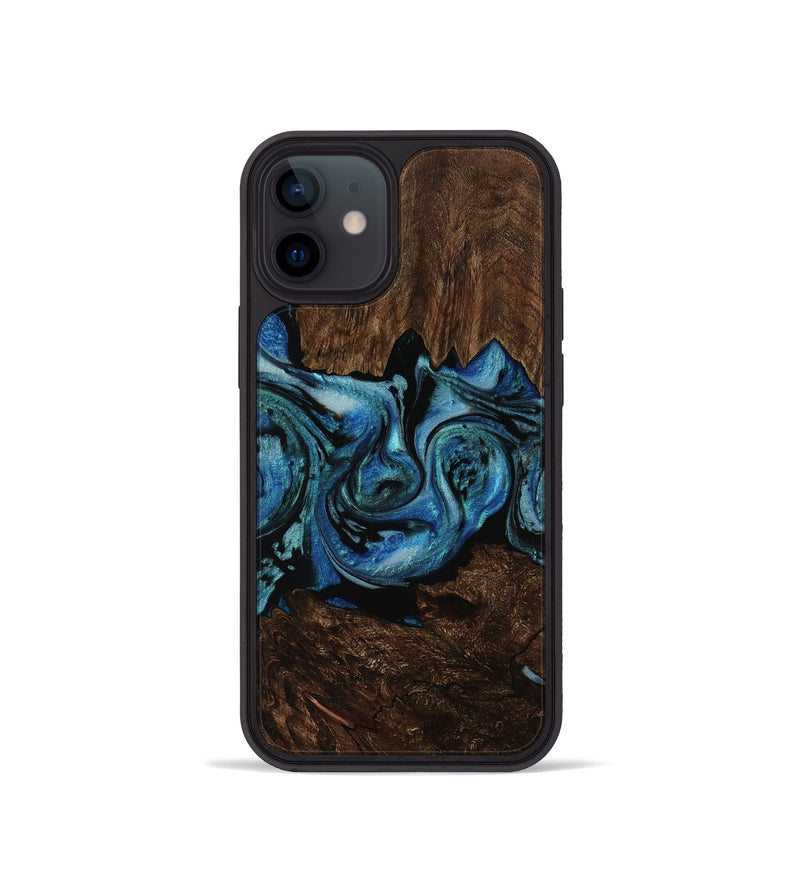 iPhone 12 mini Wood Phone Case - Wrenley (Blue, 752068)