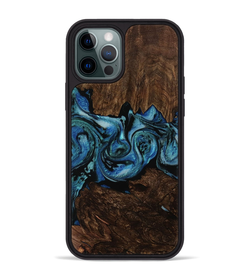 iPhone 12 Pro Max Wood Phone Case - Wrenley (Blue, 752068)