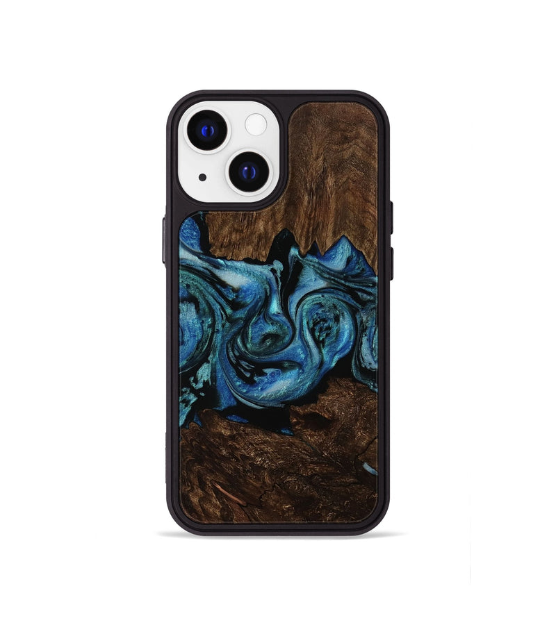 iPhone 13 mini Wood Phone Case - Wrenley (Blue, 752068)