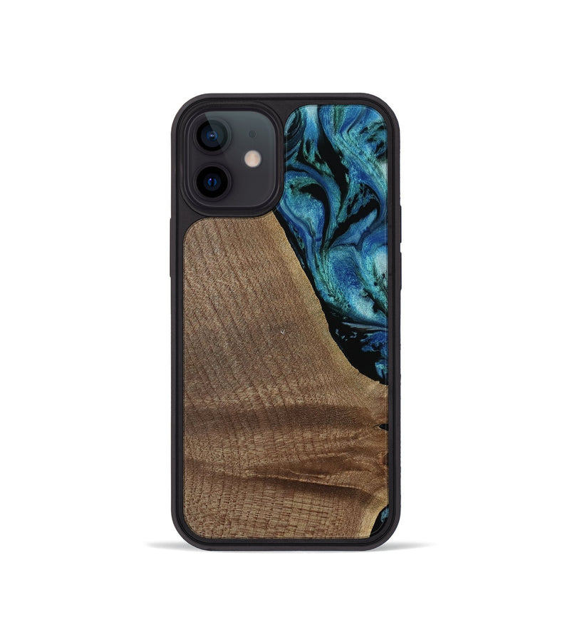 iPhone 12 mini Wood Phone Case - Claude (Blue, 752128)