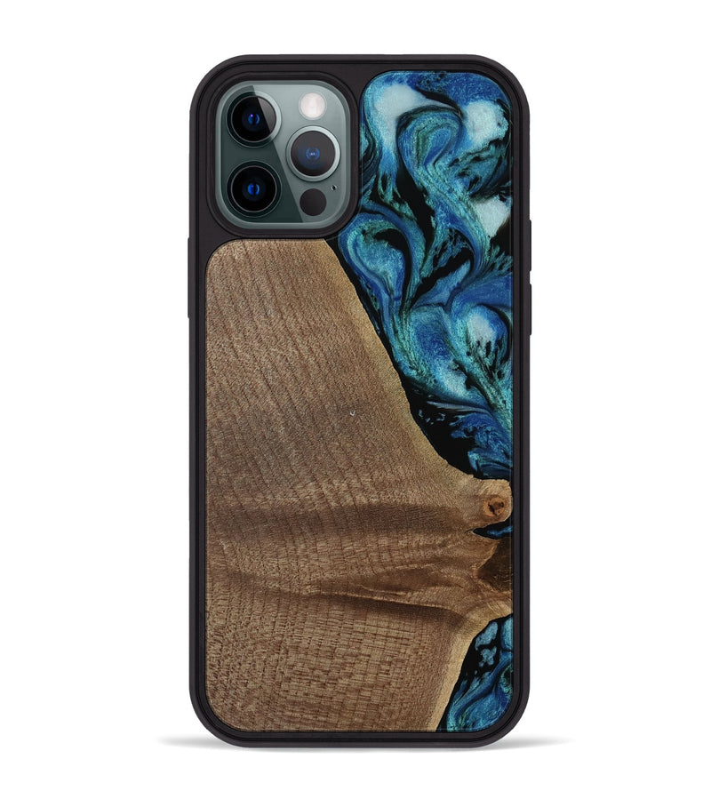 iPhone 12 Pro Max Wood Phone Case - Claude (Blue, 752128)