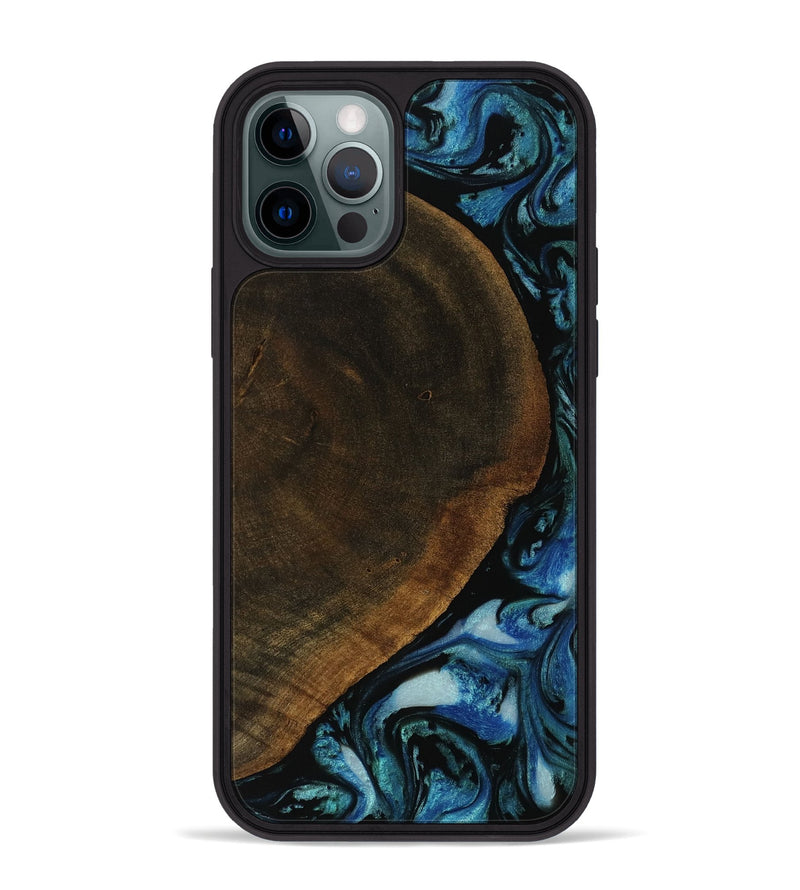 iPhone 12 Pro Max Wood Phone Case - Lisbeth (Blue, 752129)