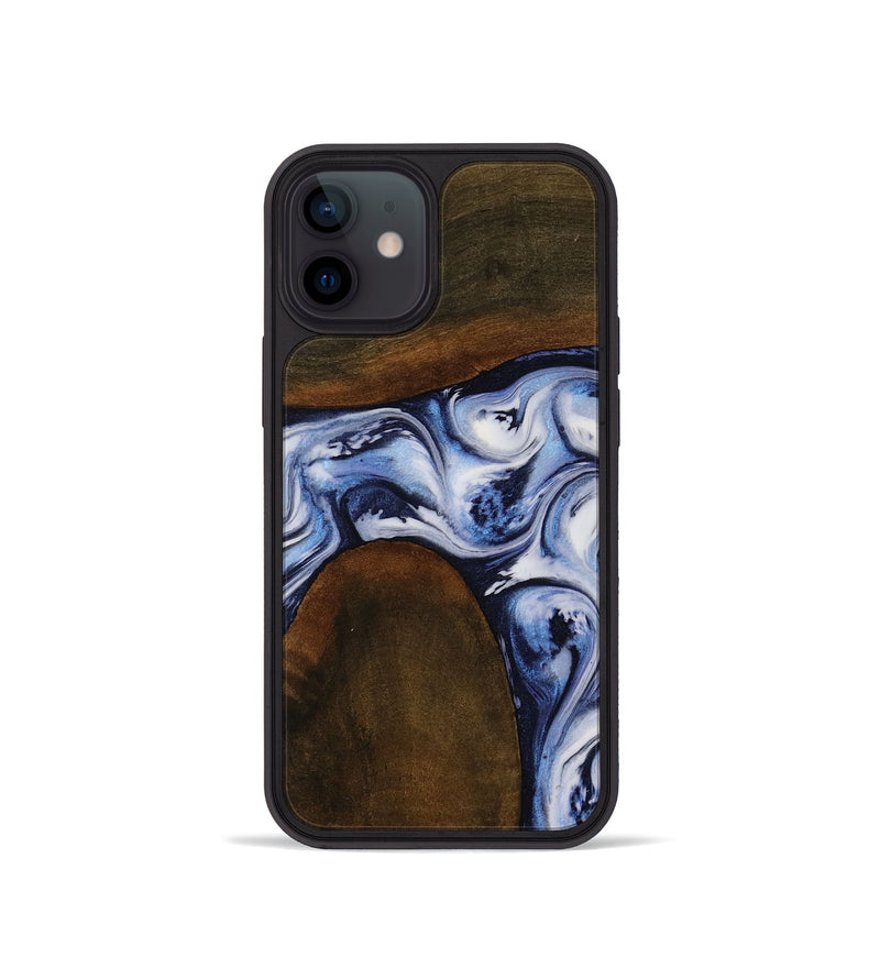 iPhone 12 mini Wood Phone Case - Emery (Blue, 752137)