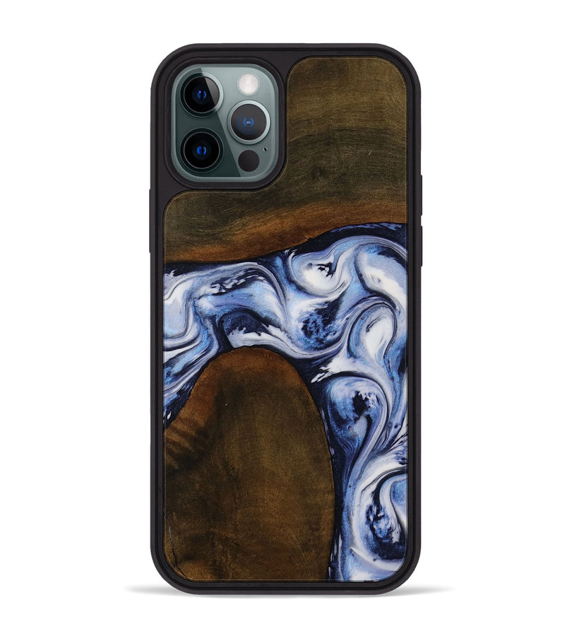 iPhone 12 Pro Max Wood Phone Case - Emery (Blue, 752137)