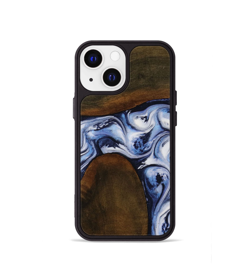 iPhone 13 mini Wood Phone Case - Emery (Blue, 752137)