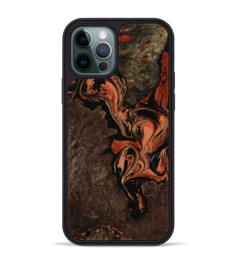 iPhone 12 Pro Max Wood Phone Case - Kaleena (Red, 752176)