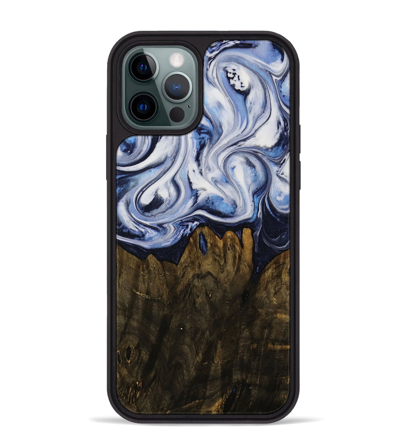 iPhone 12 Pro Max Wood Phone Case - Melba (Blue, 752191)