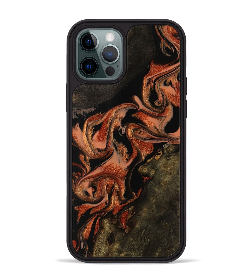 iPhone 12 Pro Max Wood Phone Case - Denis (Red, 752197)