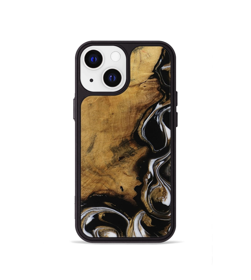 iPhone 13 mini Wood Phone Case - Jenifer (Black & White, 752212)