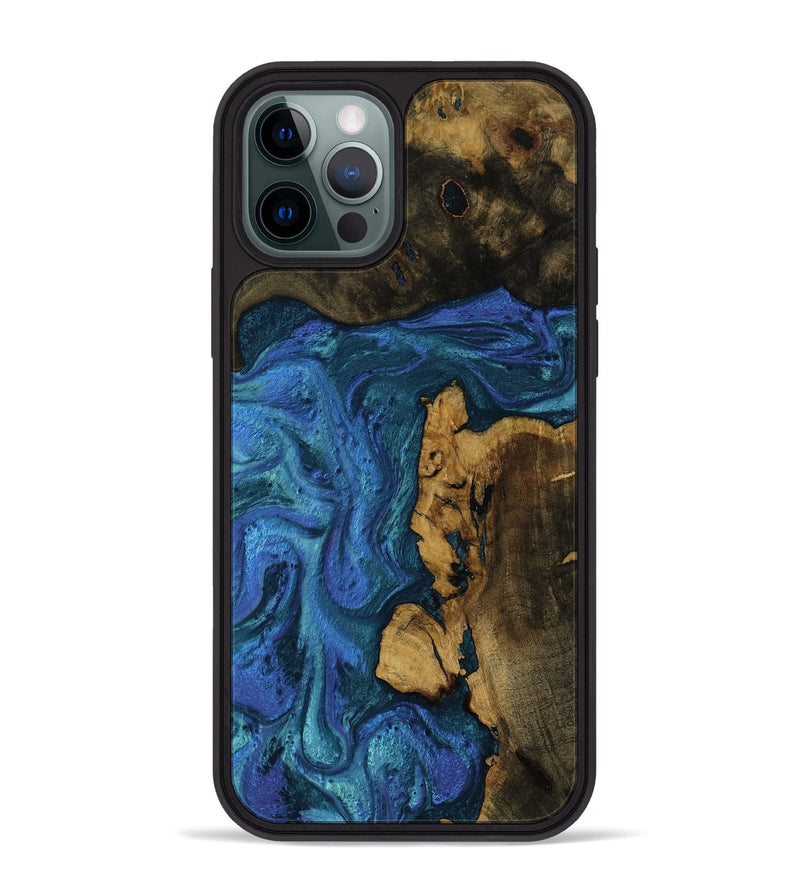 iPhone 12 Pro Max Wood Phone Case - Glynis (Blue, 752227)