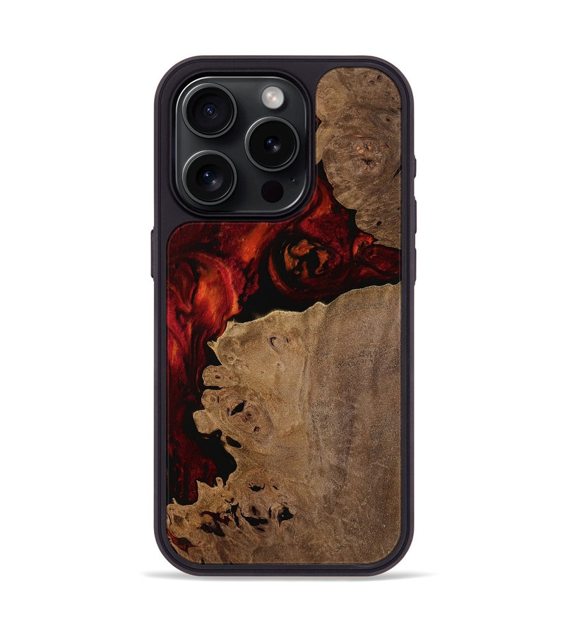 iPhone 15 Pro Wood Phone Case - Marquis (Red, 752307)