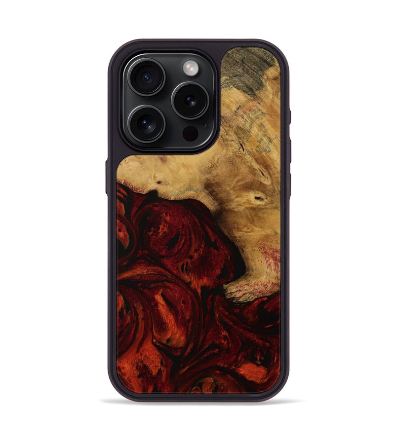 iPhone 15 Pro Wood Phone Case - Adalee (Red, 752350)