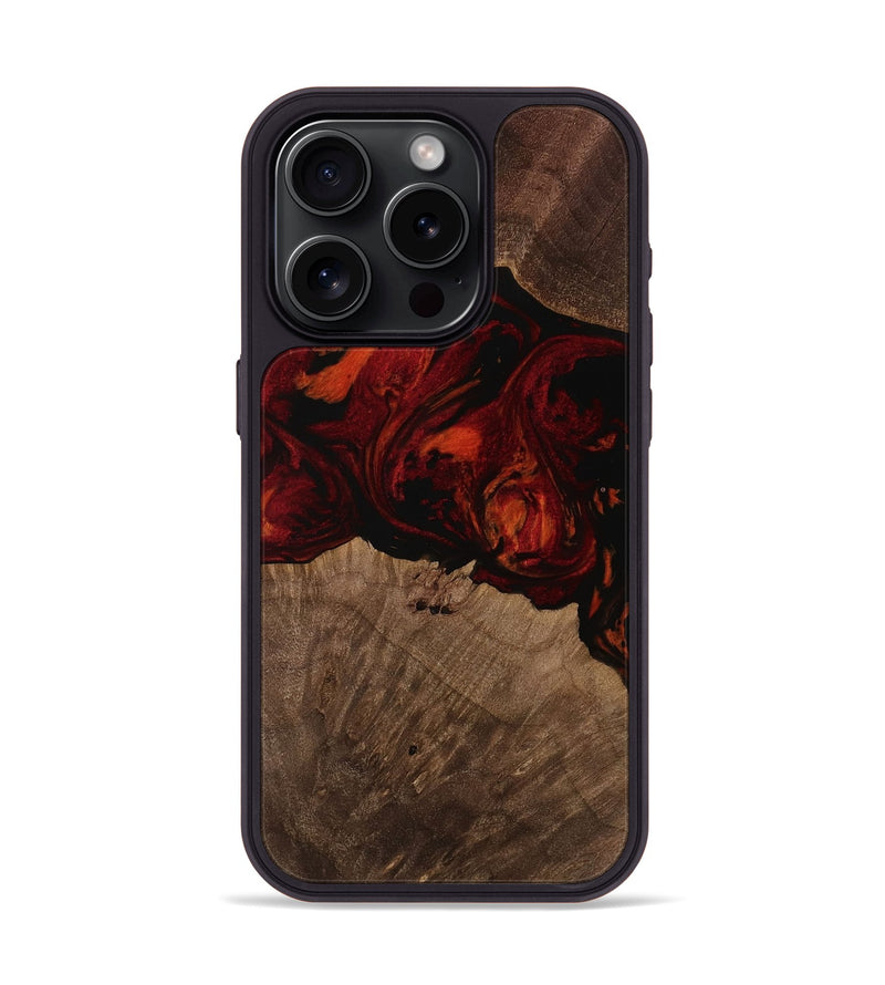 iPhone 15 Pro Wood Phone Case - Sandi (Red, 752364)