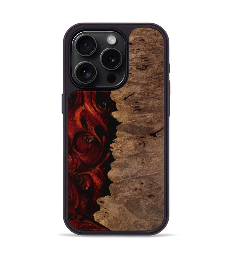 iPhone 15 Pro Wood Phone Case - Corene (Red, 752375)