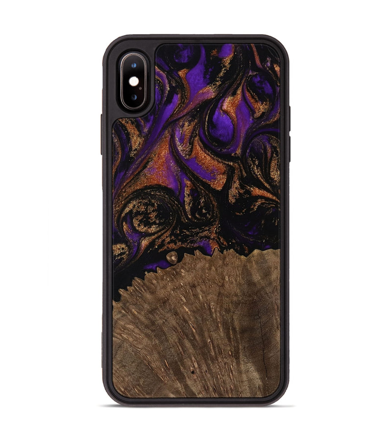 iPhone Xs Max Wood Phone Case - Oswald (Purple, 752623)