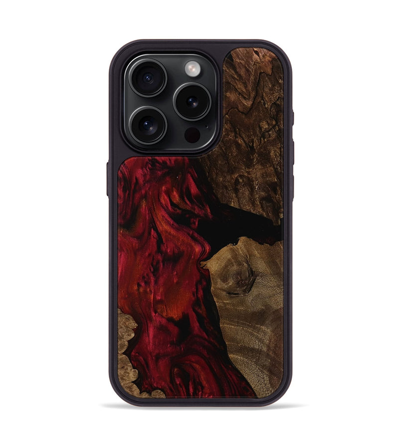 iPhone 15 Pro Wood Phone Case - Astrid (Red, 752916)