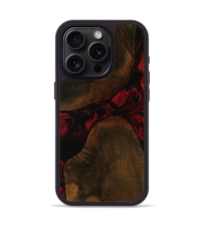 iPhone 15 Pro Wood Phone Case - Azaria (Red, 752917)