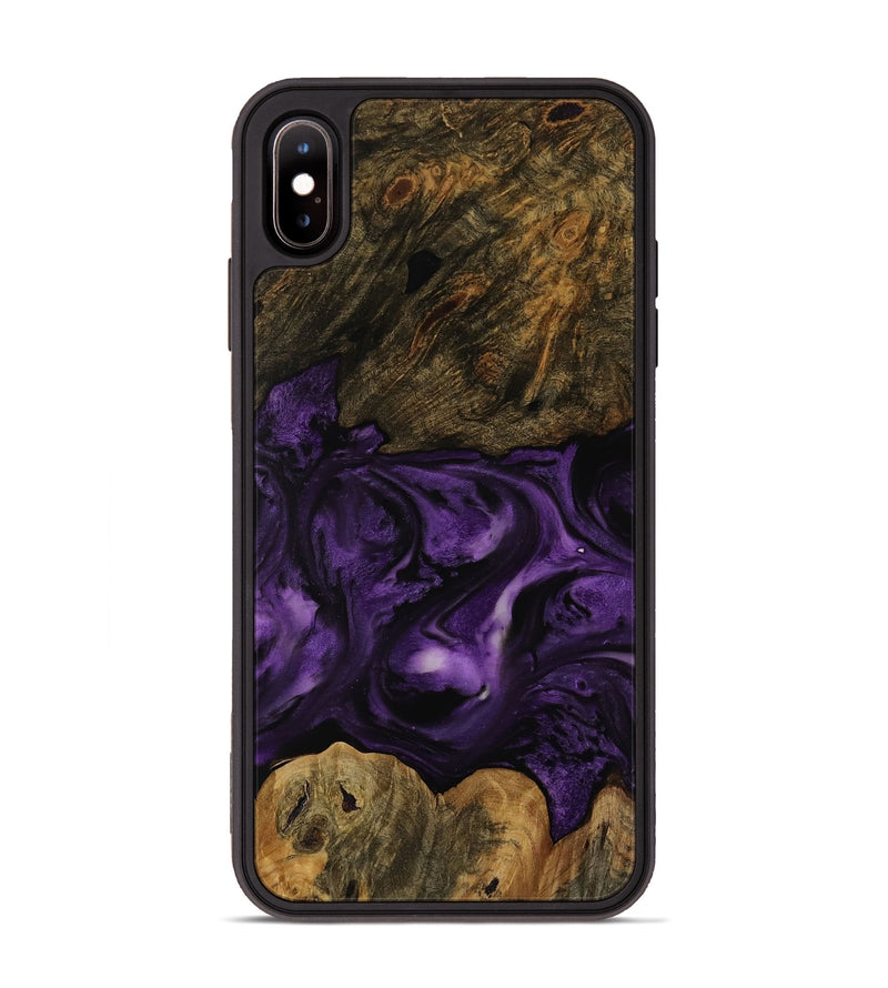 iPhone Xs Max Wood Phone Case - Natalya (Purple, 752941)