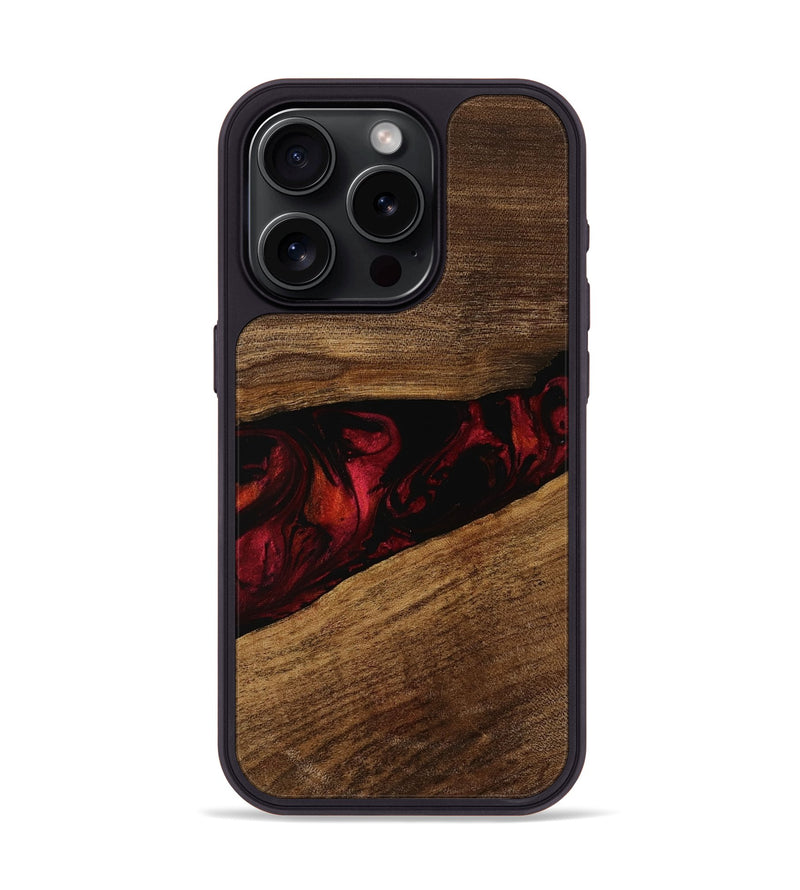 iPhone 15 Pro Wood Phone Case - Kinslee (Red, 752992)