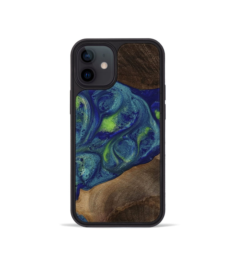 iPhone 12 mini Wood Phone Case - Mckenna (Blue, 752993)