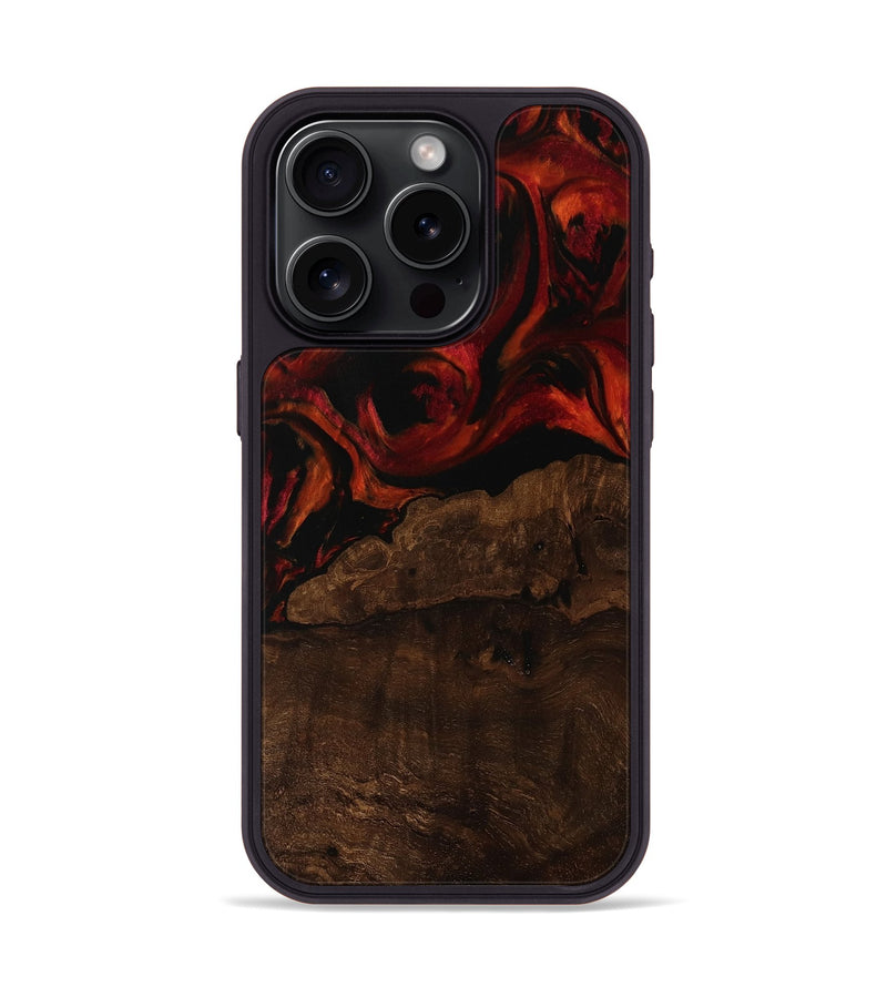 iPhone 15 Pro Wood Phone Case - Rosalie (Red, 753197)