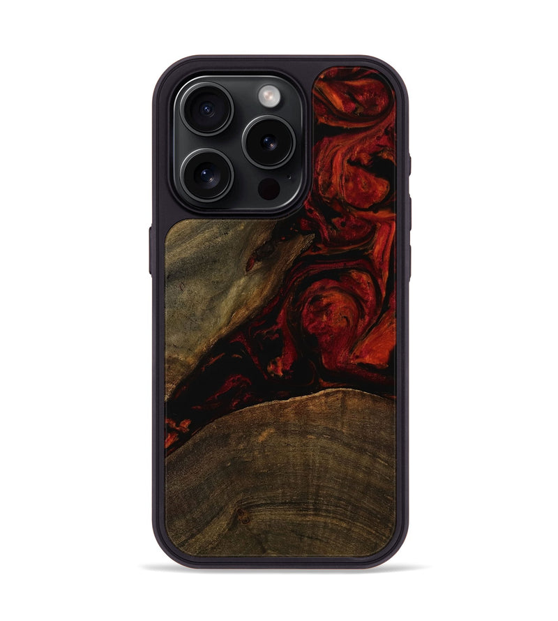 iPhone 15 Pro Wood Phone Case - Emersyn (Red, 753229)