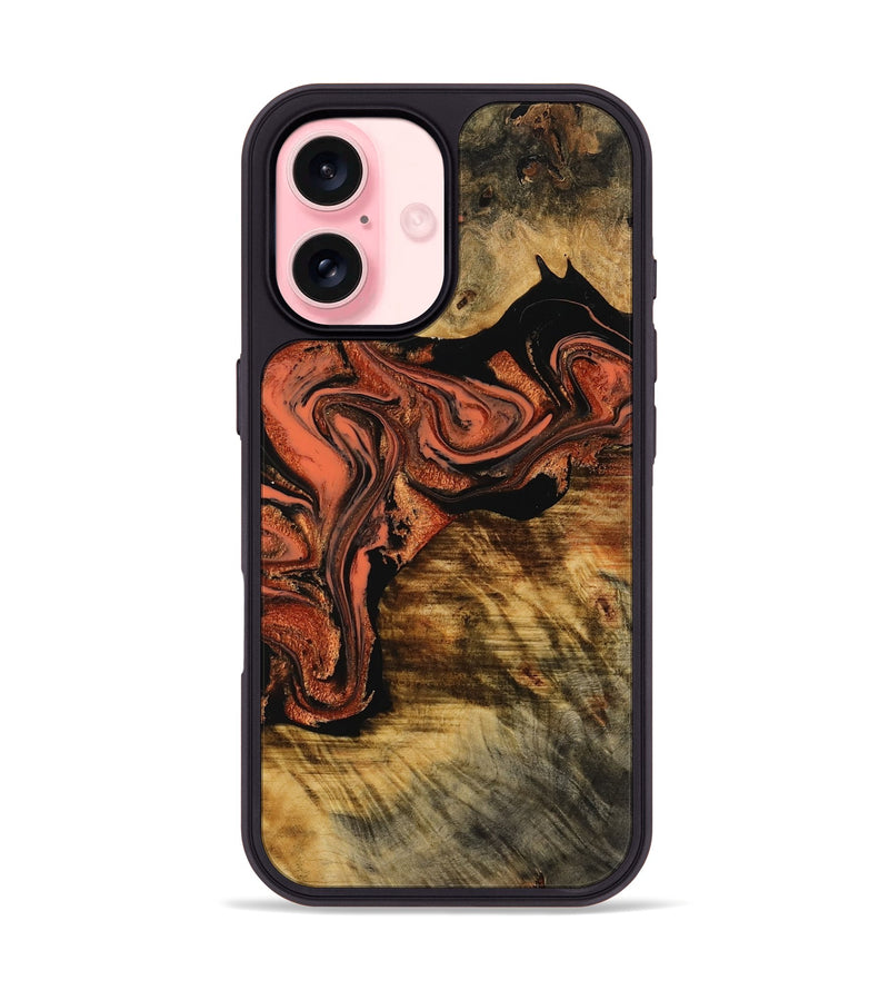 iPhone 16 Wood Phone Case - Alora (Red, 753609)