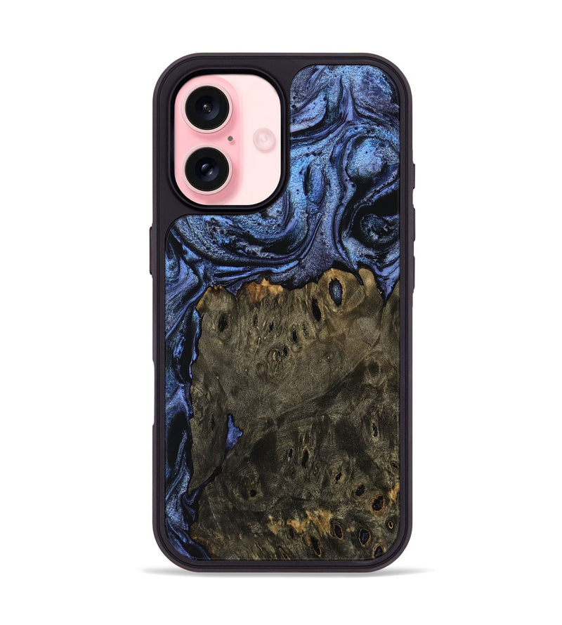 iPhone 16 Wood Phone Case - Akira (Blue, 753647)