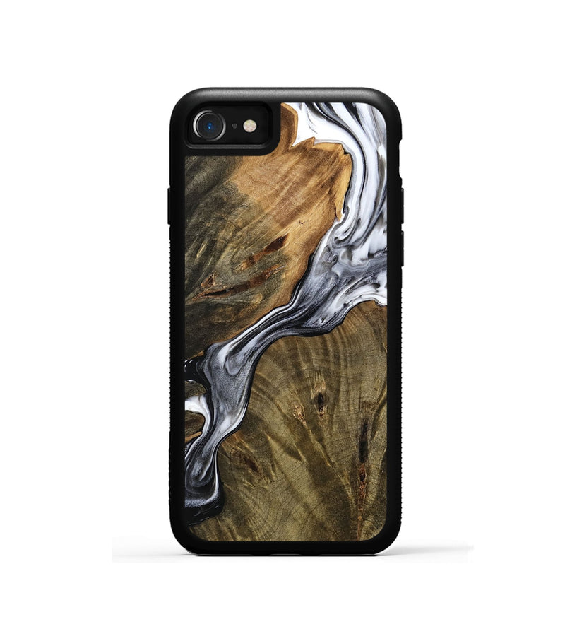 iPhone SE Wood Phone Case - Cloyd (Black & White, 753859)