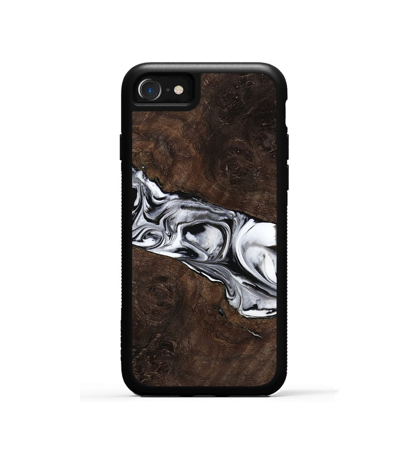 iPhone SE Wood Phone Case - Moriah (Black & White, 753870)