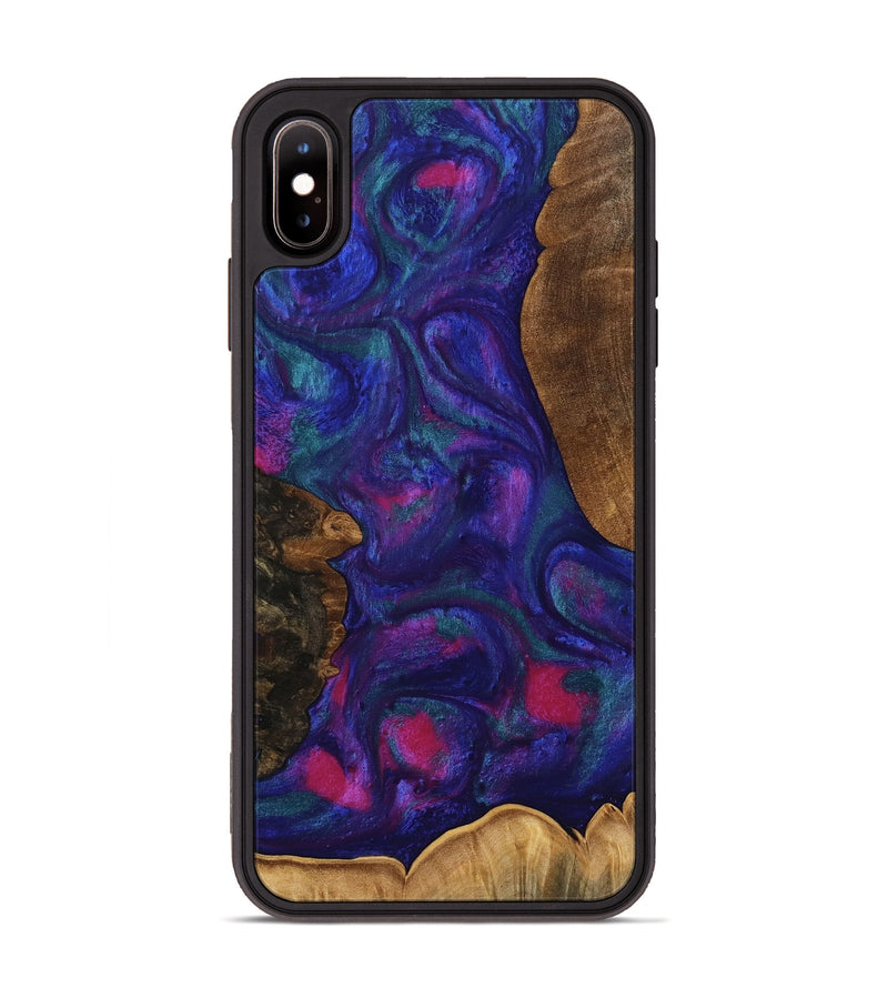 iPhone Xs Max Wood Phone Case - Asha (Purple, 753889)