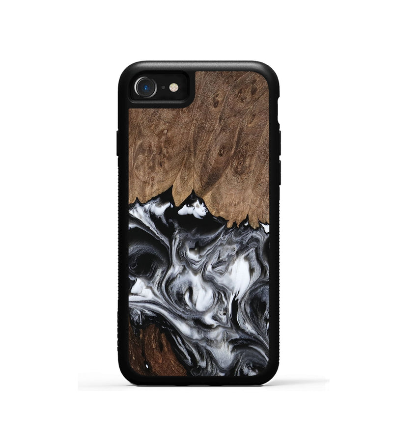 iPhone SE Wood Phone Case - Daquan (Black & White, 753927)