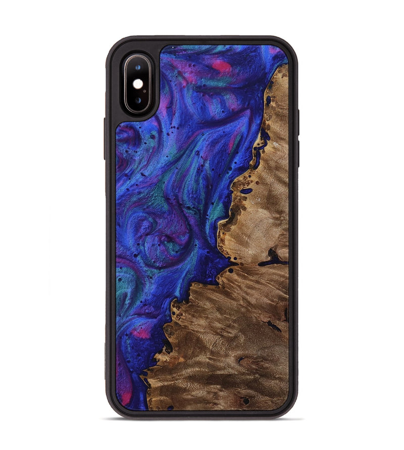 iPhone Xs Max Wood Phone Case - Micheal (Purple, 753951)