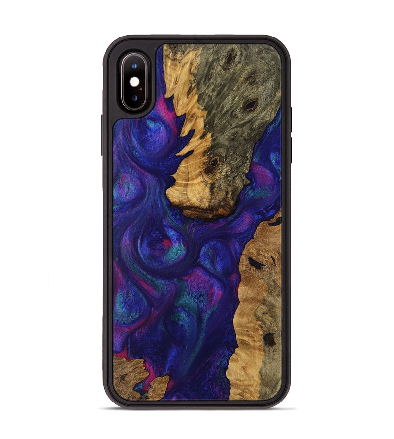 iPhone Xs Max Wood Phone Case - Erykah (Purple, 753969)