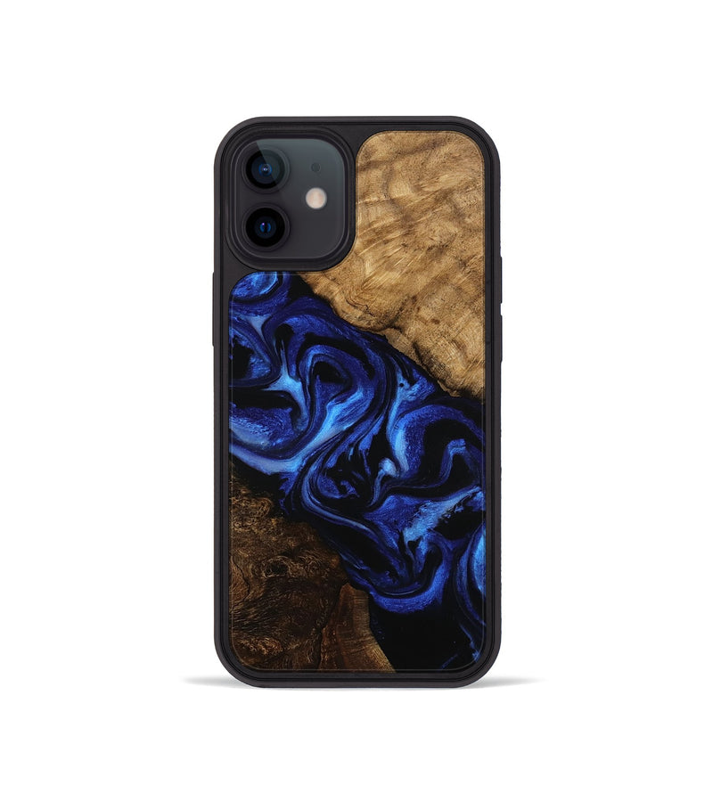 iPhone 12 mini Wood Phone Case - Donna (Blue, 754035)